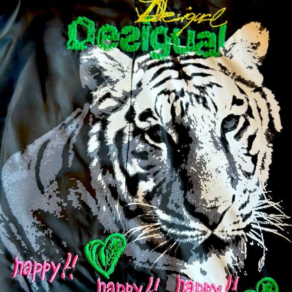 Desigual Vintage Woman’s Embroidered Long Coat, Mid-season, Size Eur 38 - Picture 4 of 6